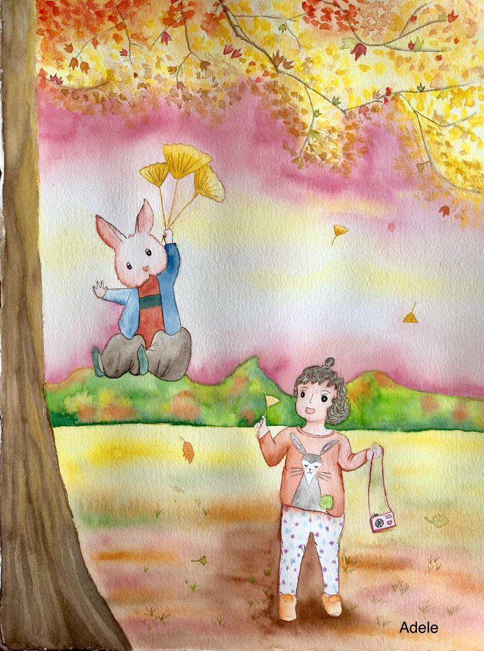 作者：Adele。坐标上海的全职妈妈。学画画从未感觉累、从未想过放弃，每天晚上女儿睡下后，让自己完完全全沉浸在画画世界中的时光，幸福而美妙。