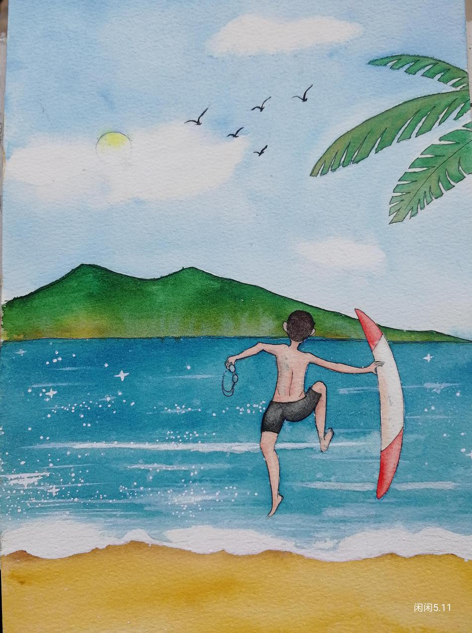 作者：闲闲。广西某边远山区中学教师及班主任。越忙碌越渴望追寻自己的梦想，借亲子学习之名，圆自己的绘画梦。