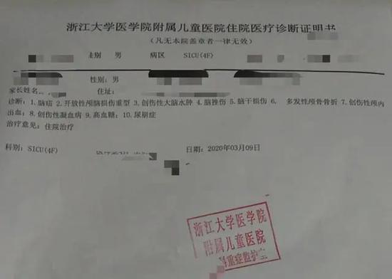 今天,医院给出的诊断报告
