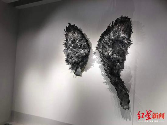 破损展品改名《折》后仍在展出（图据《新闻晨报》）