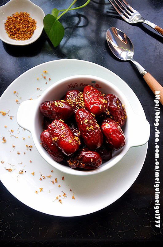 甜蜜清香的小零食--桂花蒸枣(图)|零食|桂花|蒸枣