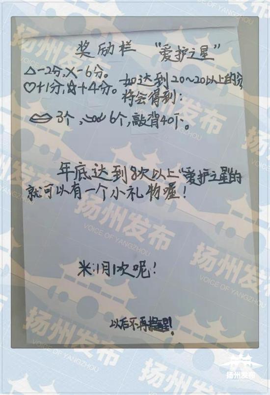 7岁女童给父母制考核表:酒味浓扣6分