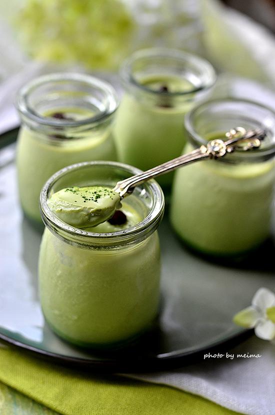 夏日里的小清新--抹茶布丁(图)|夏日|布丁|抹茶_新浪育儿_新浪网