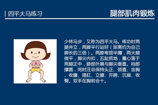 腿部肌肉锻炼-四平大马练习