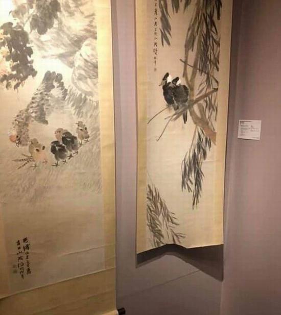 香港佳士得预展，画作被毁现场