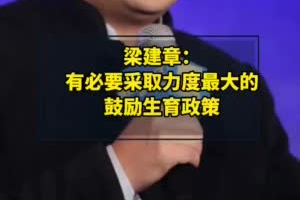 梁建章称中国的低生育率问题尤其严重