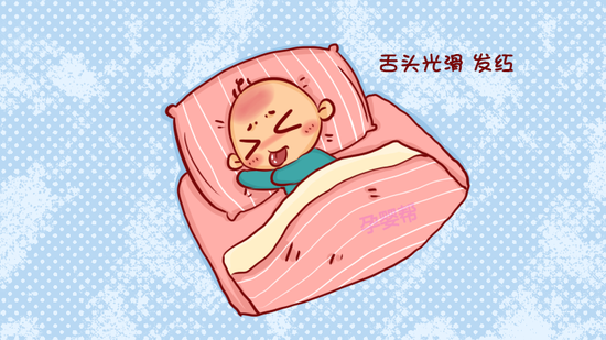 从宝宝舌头颜色,能够看出健康状况