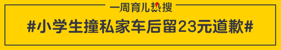 小学生撞私家车后留23元道歉