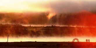 中俄边境的早晨 中俄边境的早晨