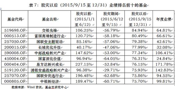 2015年偏股型基金业绩盘点|基金|A股|大盘