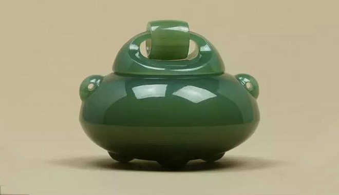 扬州当代玉雕 玉香炉浓缩传统文化+工业设计