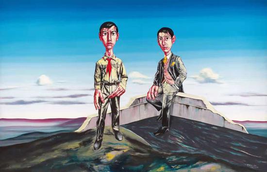 曾梵志《我我们》油彩画布 215×330cm 2004年作