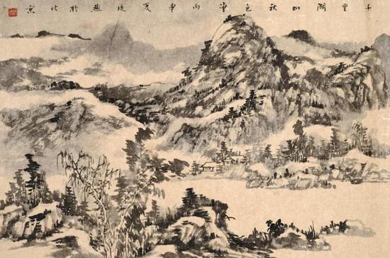 傅廷煦 山水 31cm×46cm 纸本水墨 2016年
