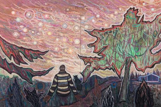 《星光照亮世界》 200x300cm 布面油画 2017年