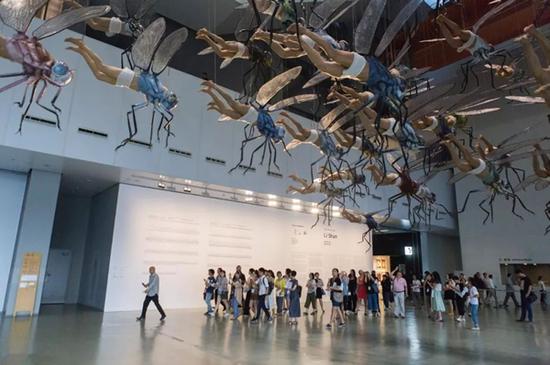 李山《偏离》现场展示   上海当代艺术博物馆   2017年