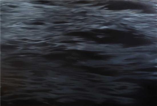 韩砚朝油画作品 那片并不平静的湖10号  118cmX78 cm The Restless Lake No.10  Oil on canvas 2010年