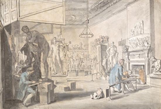 爱德华·弗朗西斯·伯尼《老萨默塞特宫的古典学院》,1779年
