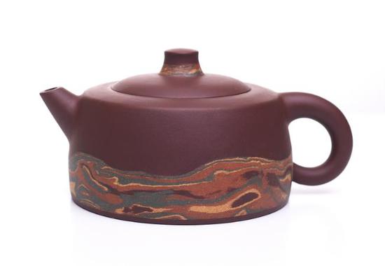 H-2孔小明 长江水纹壶 绞泥20.5cmX10cm