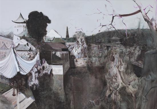 张新权,《古调狮林》,布面油画,90cmx120cm ,2016年