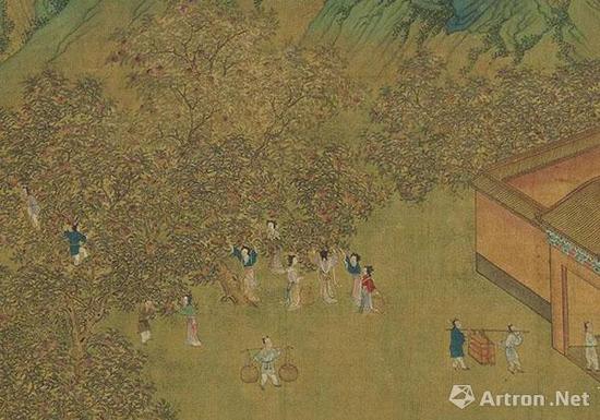 传明 仇英 蟠桃仙会(局部)