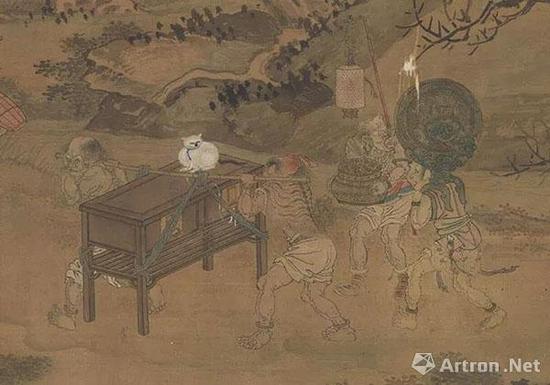 传元 龚开 钟进士移居图(局部)