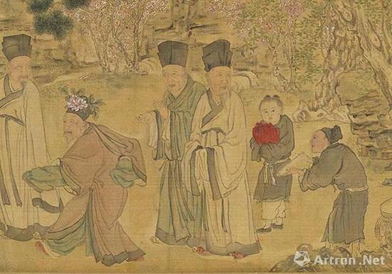 明 黄彪 画九老图(局部)