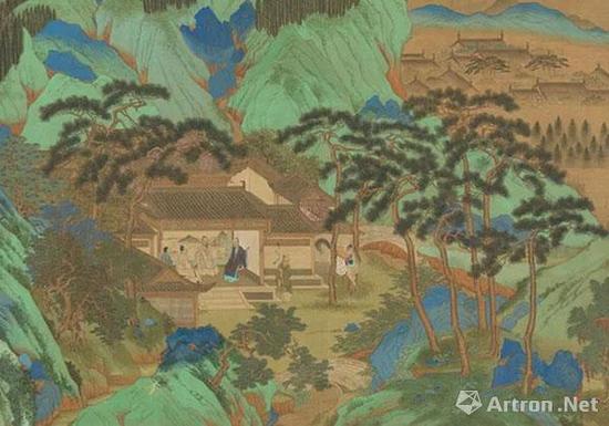传元人 上林羽猎图(局部)