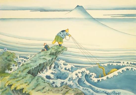 增村博《富岳三十六景·甲州石班泽》(2008)