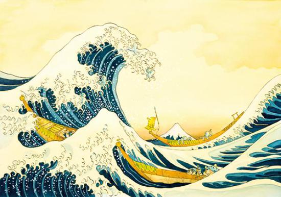 增村博《富岳三十六景·神奈川冲浪里》(2009)