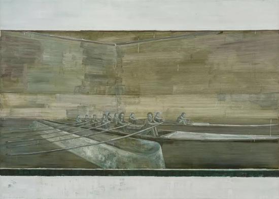 罗荃木 集训室 2016 布面油画 200×280cm