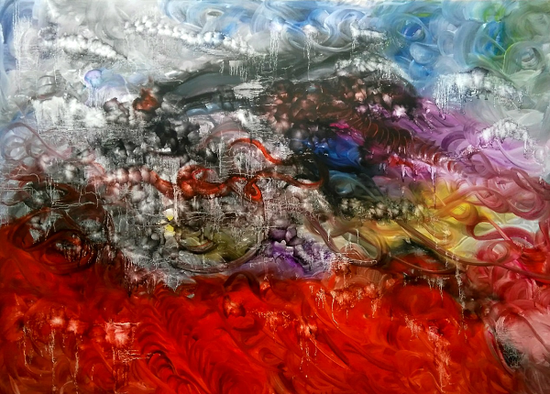 《三界》意境系列 尺寸:167cm*120cm 年代:2016年