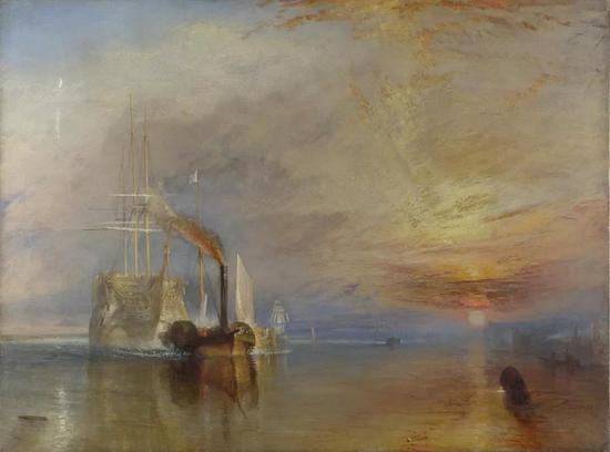 The Fighting Temeraire tugged to her last berth to be broken up, 1839