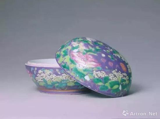 荷花鹭鸶纹鱼缸图样黄签(左右)