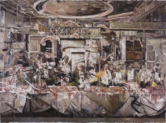 宋朋 天鹅绒监狱 2018 布面油画 193×260cm