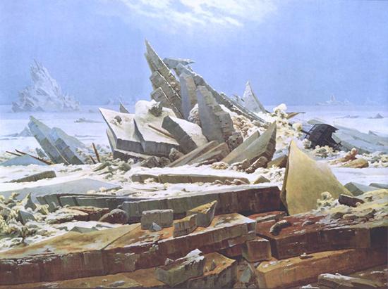 《冰海》（The Sea of Ice），卡斯帕·大卫·弗里德里希，1823年