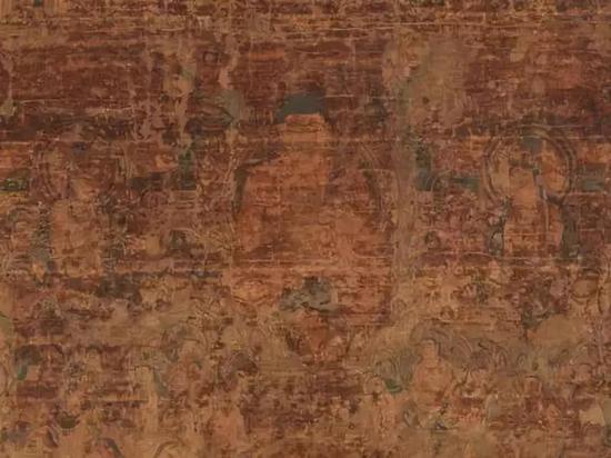 ▲ 奈良当麻寺藏《缀织当麻曼荼罗》 奈良时代(8世纪)