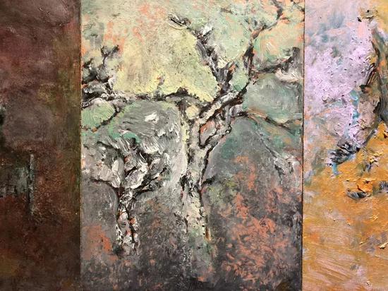 展览现场,及作品局部。