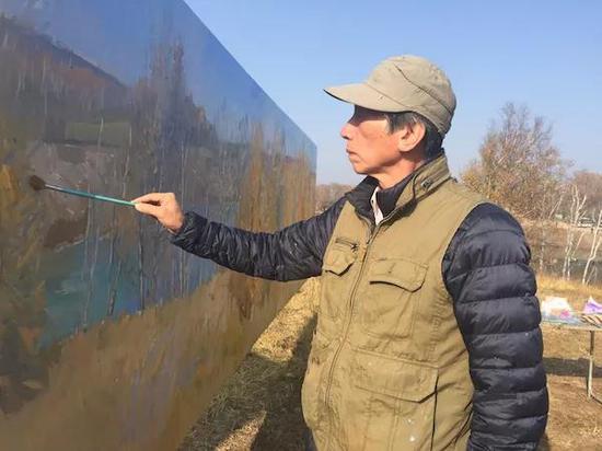 “美丽塞罕坝”秋季范迪安老师在写生