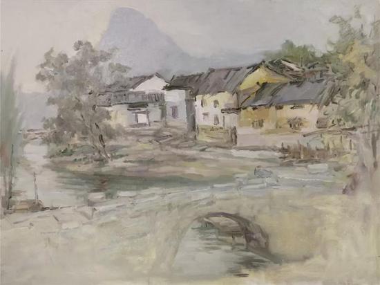  张庆学 《风景1》 60×80cm 布面油画