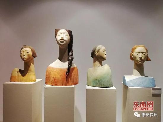 2018年中国大学生雕塑作品《我》。东南网记者 林杰 摄