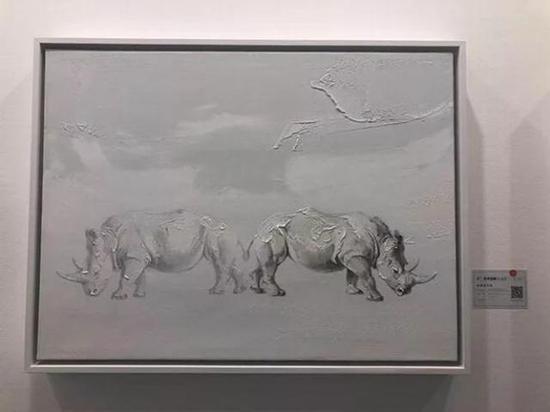 申树斌《自我存在的思考No.3》 布面油画 80x60cm 成交价:7万元