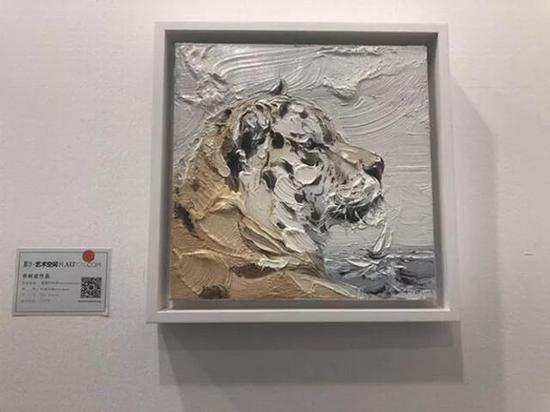 申树斌《凝固的时间》布面油画 30x30cm 成交价:1.8万元