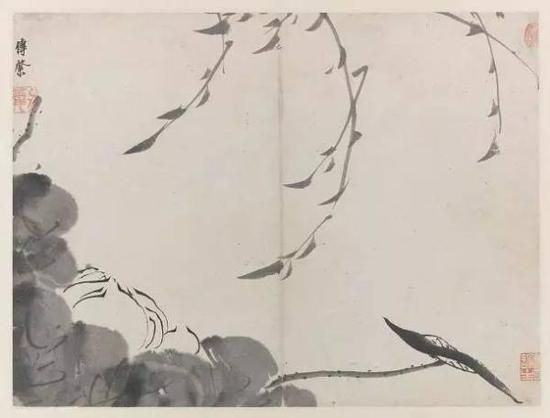 《荷花图(册 共八页)》,清 八大山人