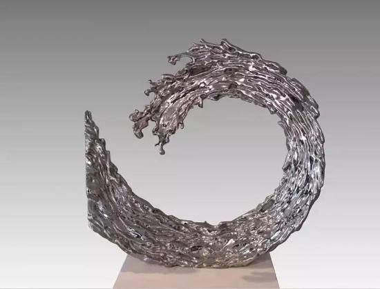 《新浪潮》不锈钢 88cm×92cm×20cm 孙绍群 2000年 湖北美术馆藏