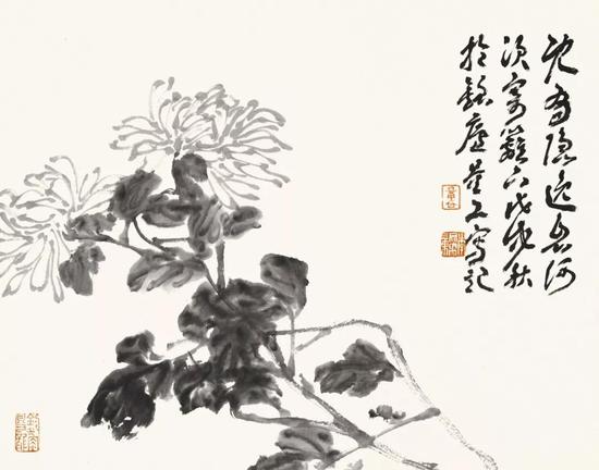 李文亮 花鸟 34cm×45cm 纸本设色 2018年
