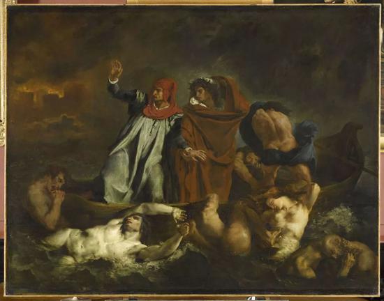 德拉克罗瓦， 《但丁的渡舟》（La Barque de Dante），1822