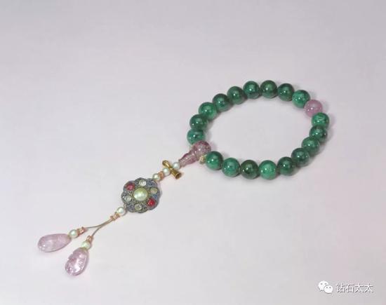 翠十八子手串 清,故宫博物院藏品