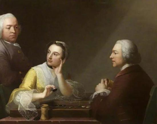 The Backgammon Trio, 1754 (?)