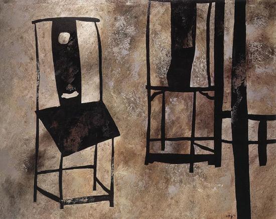 王怀庆《双椅》油彩画布,99×129.5cm,1989-1991 年作