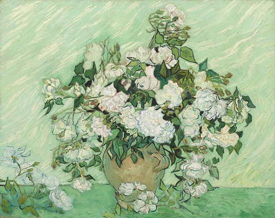 Roses,1890,Vincent van Gogh,华盛顿国家艺廊藏